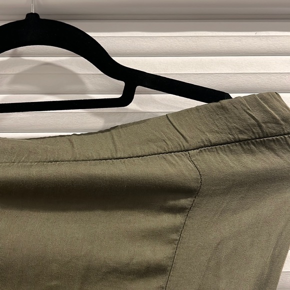 ROSE STYLE BELTED STRAPLESS DRESS WITH BROWN BELT. HIGH-LOW. MADE IN ITALY - Picture 5 of 9